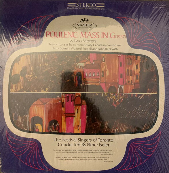 【中古】米LP Festival Singers of Toronto Co Mass In G & Two Motets S60085 SERAPHIM /00260