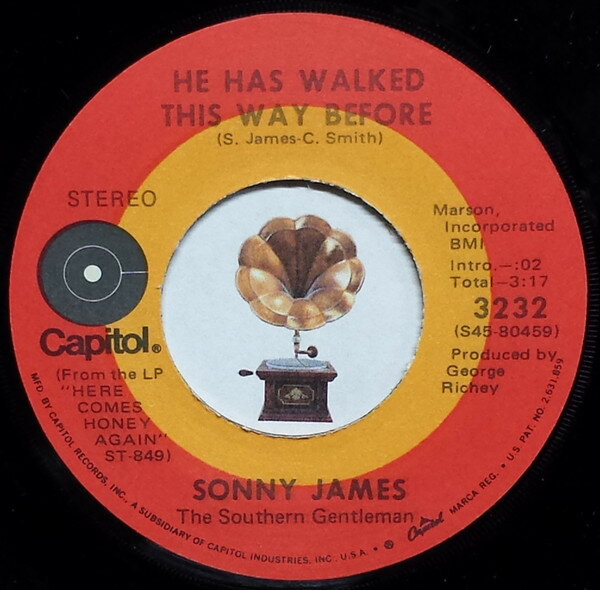 【中古】米7” Sonny James He Has Walked This Way Before 3232 Capitol Records /00080