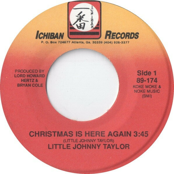 【中古】米7” Little Johnny Taylor Christmas Is Here Again 89174 Ichiban Records /00080