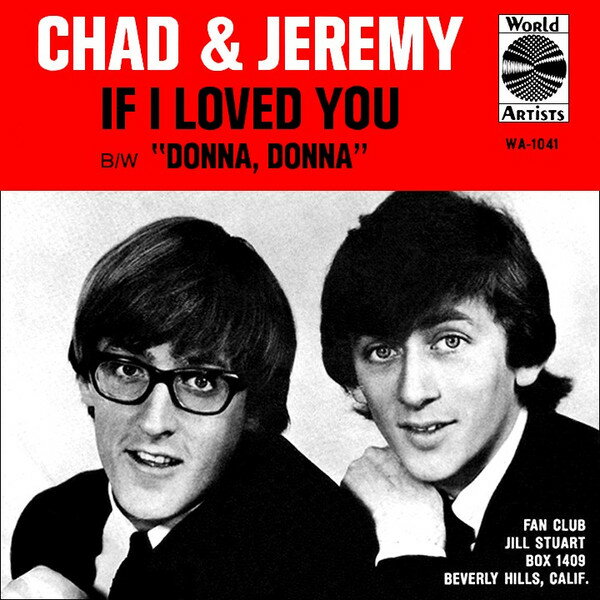 【中古】米7” Chad & Jeremy If I Loved You WA1041 World Artists /00080