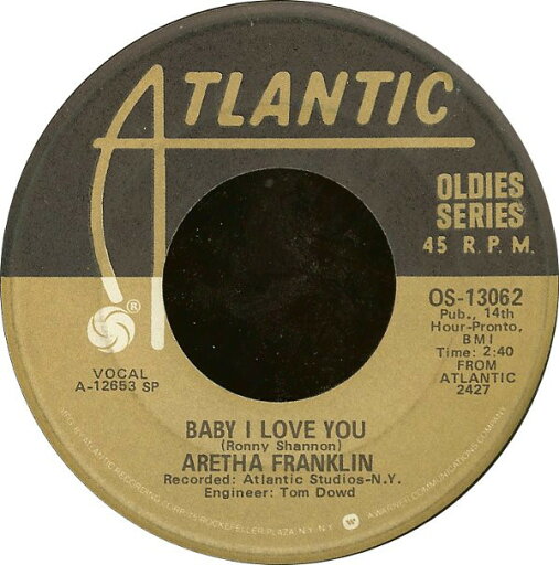 【中古】米7” Aretha Franklin Baby I Love You / Spanish Harlem OS13062 Atlantic /00080 【中古】米7” Aretha Franklin Baby I Love You / Spanish Harlem OS13062 Atlantic /00080