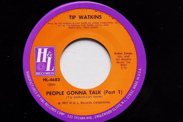 【中古】米7” Tip Watkin People Gonna Talk HL4683 H & L Records /00080
