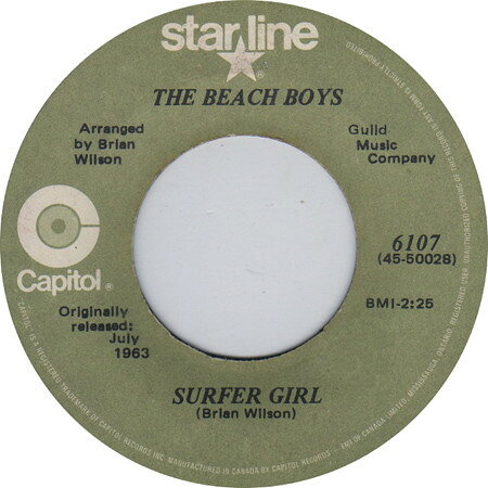 【中古】加7” Beach Boys Surfer Girl / Little Deuce Coupe 6107 Capitol Records /00080