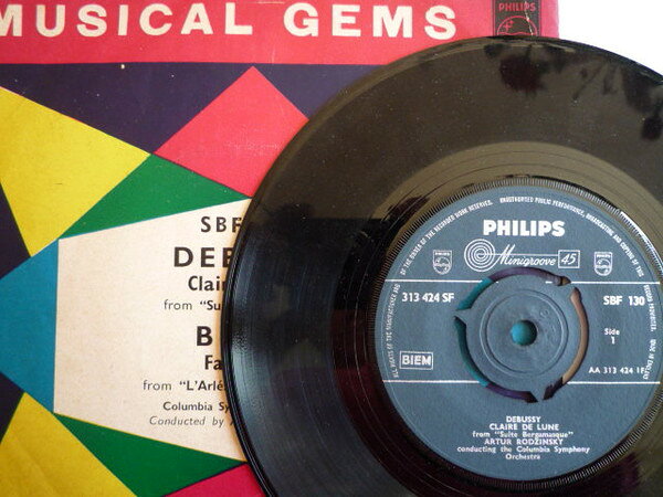 【中古】7” Claude Debussy / Georges Bizet Clair De Lune / Farandole SBF130 Philips /00080