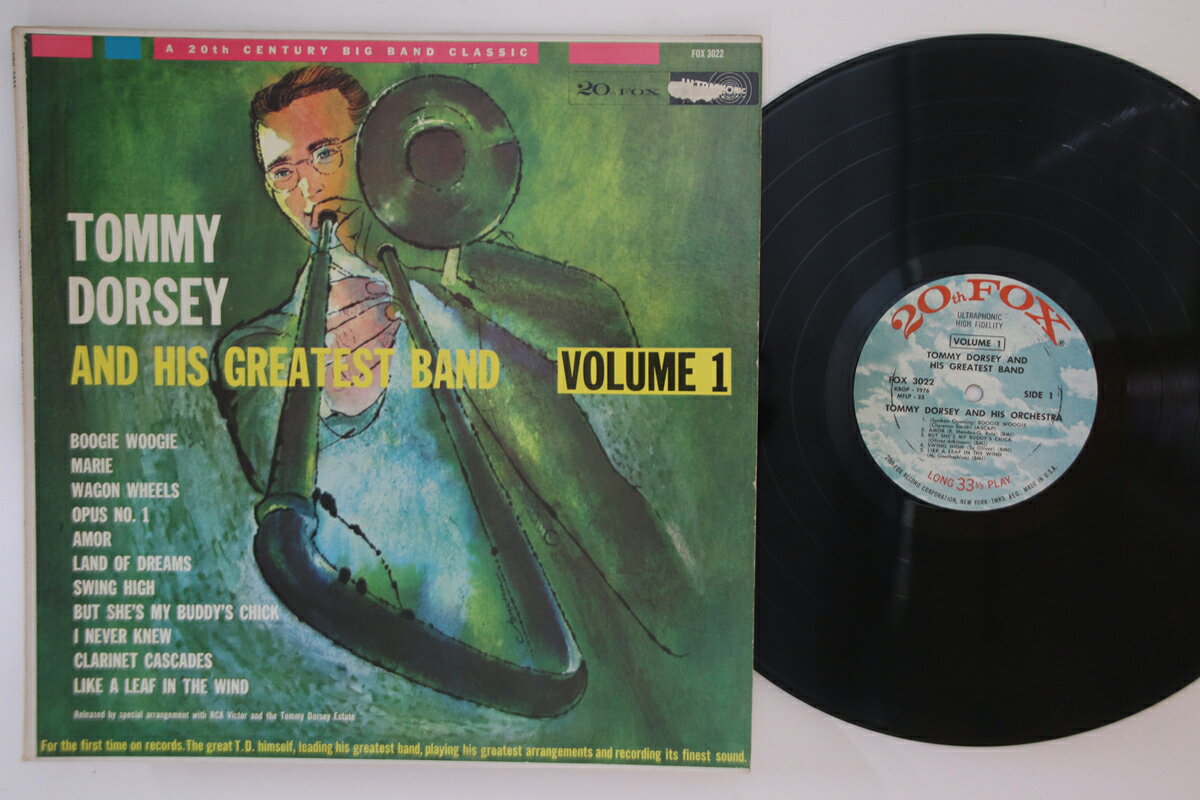 【中古】米LP Tommy Dorsey Tommy Dorsey And His Greatest Band Volume 1 FOX3022 20TH FOX /00260