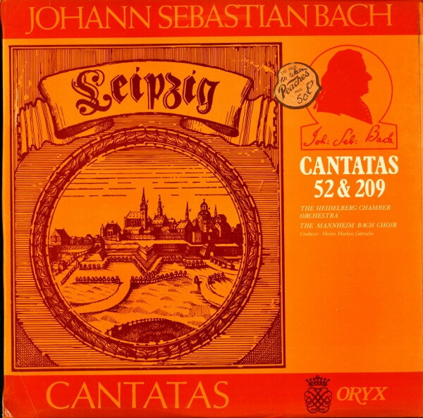 【中古】バルバドスLP Johann Sebastian Bach, The Hei Cantatas 52 &amp; 209 BACH1116 ORYX /00260