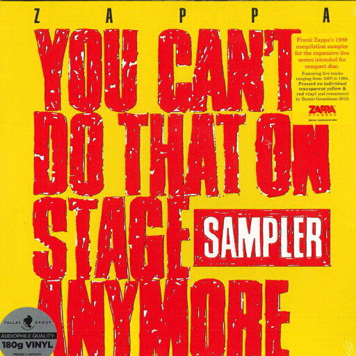 【新品】米2LP Frank Zappa You Cant Do That On Stage Anymore (Sampler) ZR1742 Zappa Records /00520 【新品】米2LP Frank Zappa You Cant Do That On Stage Anymore (Sampler) ZR1742 Zappa Records /00520