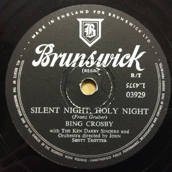 【中古】英78RPM/SP Bing Crosby, Max Terr Choir, J Silent Night, Holy Night / Adeste Fideles 0392..
