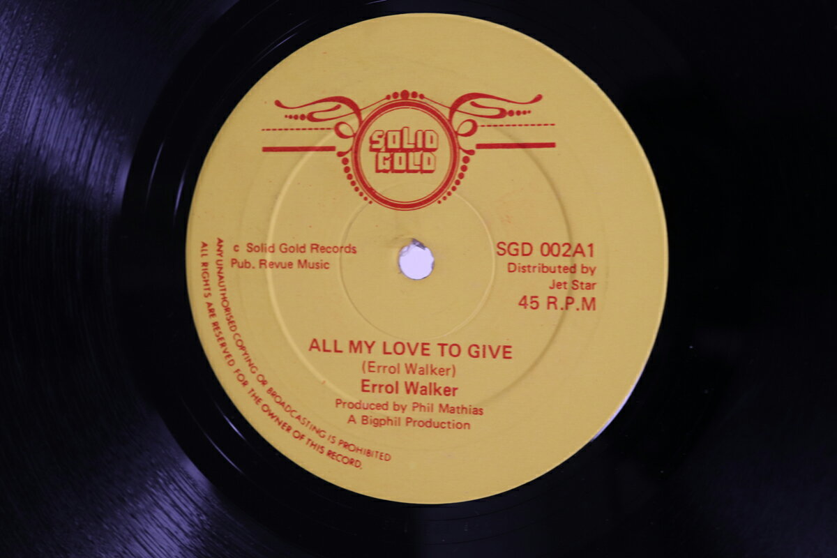 楽天レコードシティ 楽天市場店【中古】英12” Errol Walker All My Love To Give / In These Times SGD002 SOLID GOLD /00250