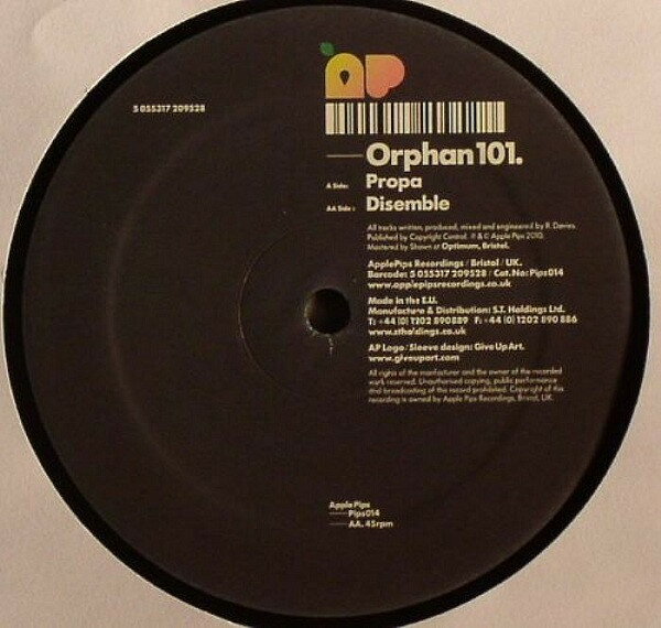 【新品】英12” Orphan101 Propa / Disemble PIPS014 Apple Pips /00198