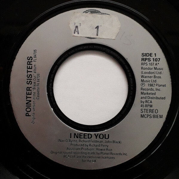 쥳ɥƥ ŷԾŹ㤨֡š۱7 Pointer Sisters I Need You RPS107 Planet /00080פβǤʤ724ߤˤʤޤ
