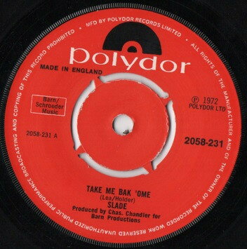 Artist Name: S - 【中古】7” Slade Take Me Bak ome 2058231 POLYDOR /00080