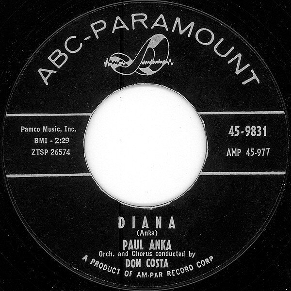 【中古】7” Paul Anka Diana / Dont Gamble With Love 459831 ABC-Paramount /00080