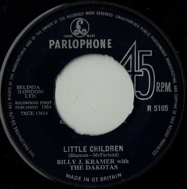 7” Billy J. Kramer &amp; The Dakotas Little Children R5105 Parlophone /00080