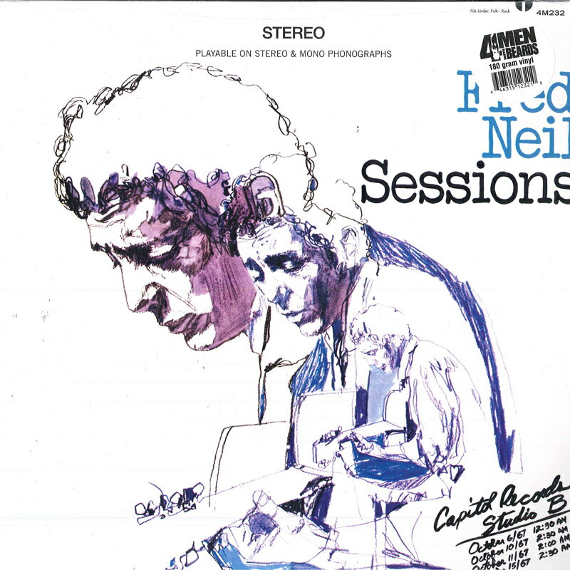 【新品】米LP Fred Neil Sessions 4M232 4 Men With Beards /00260