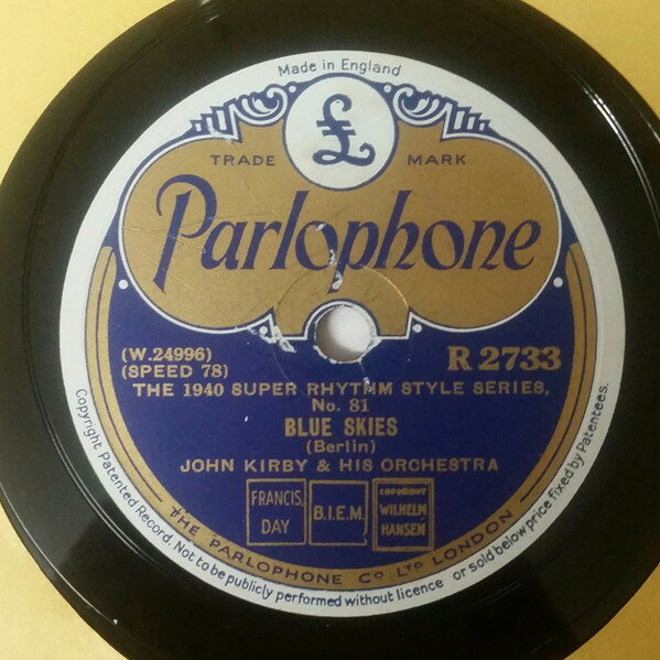 【中古】英78RPM/SP John Kirby & His Orchestra Blue Skies / Royal Garden Blues R2733 Parlophone /00500