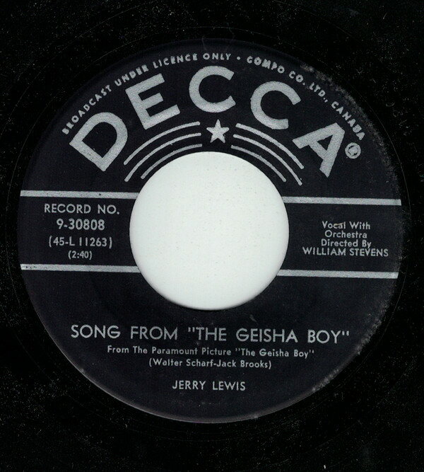 【中古】加7” Jerry Lewis Song From ”The Geisha Boy”/The More I See You 930808 Decca /00080
