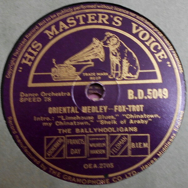 【中古】78RPM/SP Ballyhooligans Oriental Medley / Goodbye Medley BD5049 HIS MASTERS VOICE /00500
