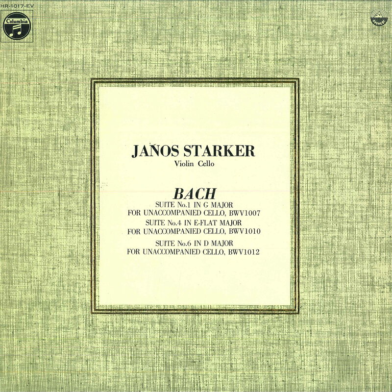 【中古】LP Janos Starker Bach: Suite No. 1 In G Major For Unaccompanied Cell HR1017EV EVEREST /00260