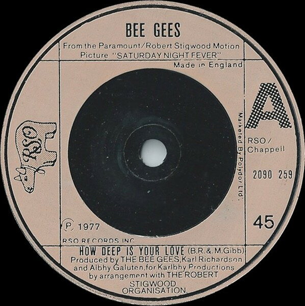【中古】英7” Bee Gees How Deep Is Your Love 2090259 RSO /00080