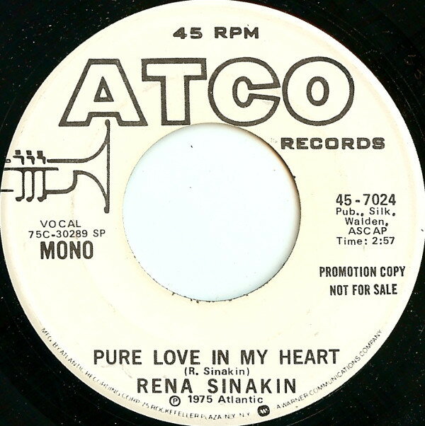 쥳ɥƥ ŷԾŹ㤨֡š7 Rena Sinakin Pure Love In My Heart 457024PROMO ATCO /00080פβǤʤ638ߤˤʤޤ