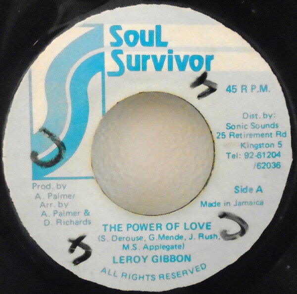 【中古】7” Leroy Gibbons The Power Of Love NONE Soul Survivor /00080