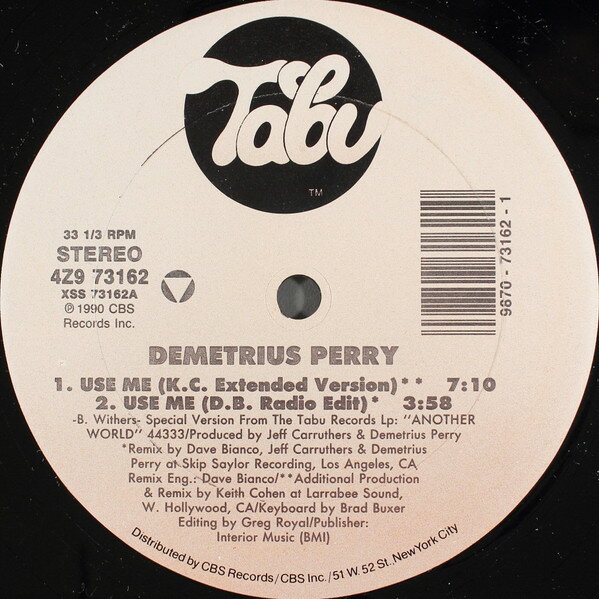 ����š���12�� Demetrius Perry Use Me 4Z973162 Tabu Records /00250