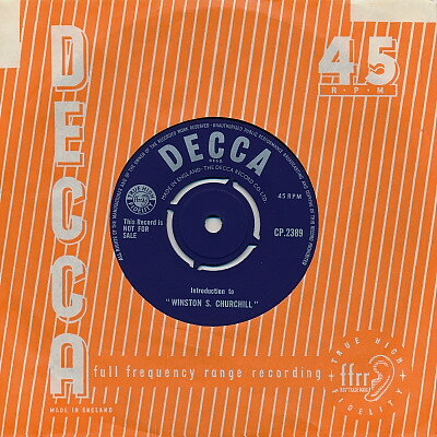 【中古】英7” Winston Churchill Introduction To Winston S. Churchill CP2389 Decca /00080