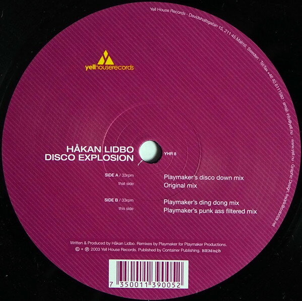 쥳ɥƥ ŷԾŹ㤨֡šۥǥ12 H?kan Lidbo Disco Explosion YHR8 Yellhouse Records /00250פβǤʤ603ߤˤʤޤ