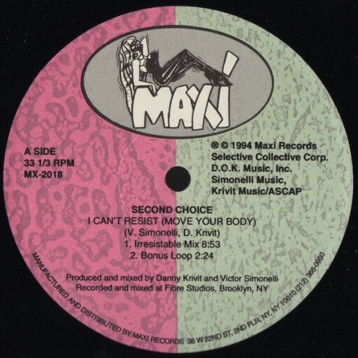 【中古】米12” Second Choice I Cant Resist (Move Your Body) MX2018 MAXI /00250 【中古】米12” Second Choice I Cant Resist (Move Your Body) MX2018 MAXI /00250