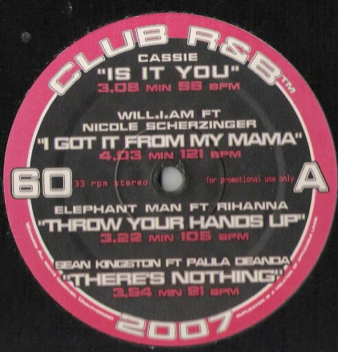 【中古】米12” Various Club R&B 60 NONE Not On Label /00250 【中古】米12” Various Club R&B 60 NONE Not On Label /00250