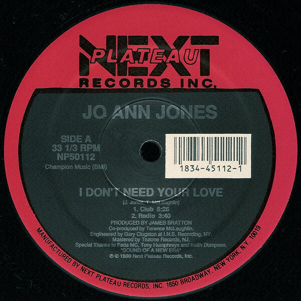・アーティスト Jo Ann Jones ・タイトル I Don't Need Your Love ・レーベル・型番 Next Plateau Records Inc. NP50112 ・フォーマット 12インチレコード ・コンディション(盤) 良い (VG+) ・コンディション(ジャケット) プレインカバー（元ジャケット／カバー無し） ・コンディション(帯) オビなし ・特記事項 サンプル画像です。実際の商品の画像ではありません 商品写真はバーコード/カタログ番号に対応したサンプル画像ですので、お送りする商品の画像ではありません。帯やライナーなどの付属品は、特記事項に記載されている場合のみ含まれます。プロモやカラーレコードなどの仕様についても、該当する場合のみ特記事項に記載しています。 【ご購入前に必ずご確認ください】 ・本店サイト(www.recordcity.jp)とは価格、送料が違います ・本店サイト、その他支店のオーダーとは同梱発送できません ・注文確定後に別の注文を頂いた場合、注文同士の同梱は致しかねます。 ・別倉庫から発送しているため、店頭受け渡しは対応しておりません ・一部商品は他の通販サイトでも販売しているため、ご注文のタイミングによっては商品のご用意ができない場合がございます。 ・土日祝日はお休みです 金曜・祝前日9時以降のご連絡またはご入金は、返答または発送が週明け・祝日明けに順次対応となります。 ・ご購入後のキャンセル不可 ご購入後のキャンセルはいかなる理由においてもお受けできません。ご了承の上、ご購入くださいませ。 ・日本郵便(ゆうパック/ゆうメール)によるお届けになります。 ・中古品であることをご理解ください 当ストアでは中古商品を主に販売しております。中古品であることをご理解の上ご購入ください。また、一部商品はRecordCityオンラインストアで試聴可能です。 ・返品について お客様のご都合による返品は一切承っておりません。 表記の内容と実際の商品に相違がある場合、また針飛び等で返品・返金をご希望される場合は、商品の到着後1週間以内にご連絡ください。商品の返送をこちらで確認後、キャンセル・返金を行います。 コンディションVG以下の商品は返品できません。プレイに影響のない表面のこすれ傷、プレス起因のノイズ盤は返品の対象外です。 【コンディション表記】 ・ほぼ新品(M-)(Like New) 完全な新品。未使用。当店ではほぼ使用しません ・非常に良い(EX)(Excellent) 中古盤として美品な状態。わずかな経年を感じるものの傷みを感じさせない、当店基準で最高の状態 ・良い(VG+)(Very Good Plus) 丁寧に扱われた中古品で、軽い使用感がみられる。 ・可(VG)(Acceptable) 使い込まれた中古品で、「良い」よりもさらに使用感がみられる。 ・悪い(VG-)(Bad) 状態が悪いアイテム。使用の保障はなく、再生不可、針飛び、目立つノイズがあるかもしれない。状態によるクレーム不可。返品不可。 ・非常に悪い(G)(Very Bad) 「悪い」よりさらに状態が悪いアイテム。使用の保障はなく、再生不可、針飛び、目立つノイズがあるかもしれない。状態によるクレーム不可。返品不可。 ・ジャンク(Fair)(Junk/Fair) 割れている、反っている、水ダメージがある、カビ、ジャケットが分離している、ひどい書き込み、ひどい擦れなど最低の状態。使用の保障はなく、再生不可、針飛び、目立つノイズがあるかもしれない。状態によるクレーム不可。返品不可。 ・ジャンク(Poor)(Junk/Poor) 割れている、反っている、水ダメージがある、カビ、ジャケットが分離している、ひどい書き込み、ひどい擦れなど最低の状態。使用の保障はなく、再生不可、針飛び、目立つノイズがあるかもしれない。状態によるクレーム不可。返品不可。