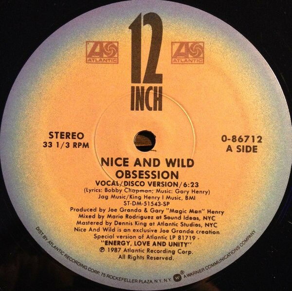 【中古】米12” Nice & Wild Obsession 086712 Atlantic /00250