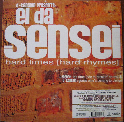 【中古】米12” D-Tension, Encore / El Da Sens Its Time / Hard Times BRK016 Brick Records, Hyper /00250 【中古】米12” D-Tension, Encore / El Da Sens Its Time / Hard Times BRK016 Brick Records, Hyper /00250