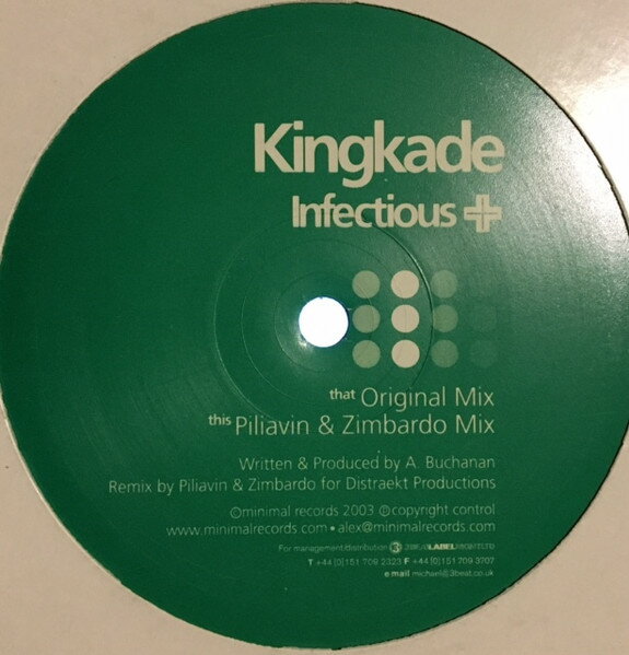 【中古】英12” Kingkade Infectious (Disc 1) MR020 Minimal Records /00250