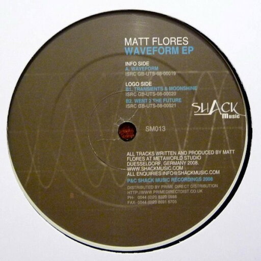 【中古】英12” Matt Flores Waveform EP SM013 Shack Music Recordin /00250 【中古】英12” Matt Flores Waveform EP SM013 Shack Music Recordin /00250