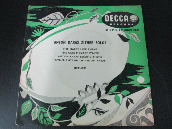 【中古】英7” Anton Karas Zither Solos DFE6035 Decca /00080