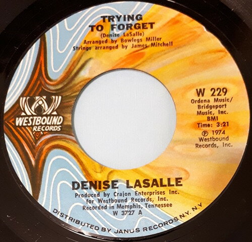 ・アーティスト Denise LaSalle ・タイトル Trying To Forget / We've Got Love (The Good Part About It) ・レーベル・型番 Westbound Records W229 ・フォーマット 7インチレコード ・コンディション(盤) 良い (VG+) ・コンディション(ジャケット) プレインカバー（元ジャケット／カバー無し） ・コンディション(帯) オビなし ・特記事項 【CompanySleeve】 サンプル画像です。実際の商品の画像ではありません 商品写真はバーコード/カタログ番号に対応したサンプル画像ですので、お送りする商品の画像ではありません。帯やライナーなどの付属品は、特記事項に記載されている場合のみ含まれます。プロモやカラーレコードなどの仕様についても、該当する場合のみ特記事項に記載しています。 【ご購入前に必ずご確認ください】 ・本店サイト(www.recordcity.jp)とは価格、送料が違います ・本店サイト、その他支店のオーダーとは同梱発送できません ・注文確定後に別の注文を頂いた場合、注文同士の同梱は致しかねます。 ・別倉庫から発送しているため、店頭受け渡しは対応しておりません ・一部商品は他の通販サイトでも販売しているため、ご注文のタイミングによっては商品のご用意ができない場合がございます。 ・土日祝日はお休みです 金曜・祝前日9時以降のご連絡またはご入金は、返答または発送が週明け・祝日明けに順次対応となります。 ・ご購入後のキャンセル不可 ご購入後のキャンセルはいかなる理由においてもお受けできません。ご了承の上、ご購入くださいませ。 ・日本郵便(ゆうパック/ゆうメール)によるお届けになります。 ・中古品であることをご理解ください 当ストアでは中古商品を主に販売しております。中古品であることをご理解の上ご購入ください。また、一部商品はRecordCityオンラインストアで試聴可能です。 ・返品について お客様のご都合による返品は一切承っておりません。 表記の内容と実際の商品に相違がある場合、また針飛び等で返品・返金をご希望される場合は、商品の到着後1週間以内にご連絡ください。商品の返送をこちらで確認後、キャンセル・返金を行います。 コンディションVG以下の商品は返品できません。プレイに影響のない表面のこすれ傷、プレス起因のノイズ盤は返品の対象外です。 【コンディション表記】 ・ほぼ新品(M-)(Like New) 完全な新品。未使用。当店ではほぼ使用しません ・非常に良い(EX)(Excellent) 中古盤として美品な状態。わずかな経年を感じるものの傷みを感じさせない、当店基準で最高の状態 ・良い(VG+)(Very Good Plus) 丁寧に扱われた中古品で、軽い使用感がみられる。 ・可(VG)(Acceptable) 使い込まれた中古品で、「良い」よりもさらに使用感がみられる。 ・悪い(VG-)(Bad) 状態が悪いアイテム。使用の保障はなく、再生不可、針飛び、目立つノイズがあるかもしれない。状態によるクレーム不可。返品不可。 ・非常に悪い(G)(Very Bad) 「悪い」よりさらに状態が悪いアイテム。使用の保障はなく、再生不可、針飛び、目立つノイズがあるかもしれない。状態によるクレーム不可。返品不可。 ・ジャンク(Fair)(Junk/Fair) 割れている、反っている、水ダメージがある、カビ、ジャケットが分離している、ひどい書き込み、ひどい擦れなど最低の状態。使用の保障はなく、再生不可、針飛び、目立つノイズがあるかもしれない。状態によるクレーム不可。返品不可。 ・ジャンク(Poor)(Junk/Poor) 割れている、反っている、水ダメージがある、カビ、ジャケットが分離している、ひどい書き込み、ひどい擦れなど最低の状態。使用の保障はなく、再生不可、針飛び、目立つノイズがあるかもしれない。状態によるクレーム不可。返品不可。