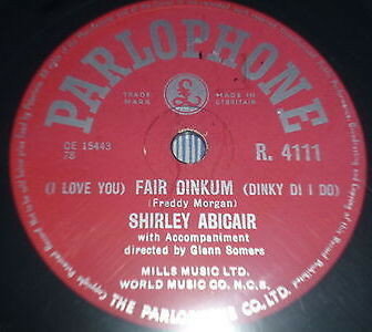 【中古】英78RPM/SP Shirley Abicair Fair Dinkum / Christmas Alphabet R4111 PARLOPHONE /00500
