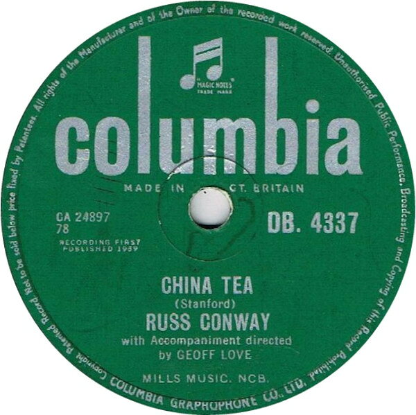 【中古】英78RPM/SP Russ Conway China Tea / The Wee Boy Of Brussels DB4337 COLUMBIA /00500