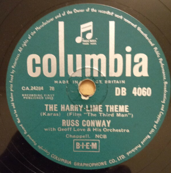 【中古】英78RPM/SP Russ Conway, Geoff Love & His The Harry Lime Theme / The Lantern Slide DB4060 COLUMBIA /00500