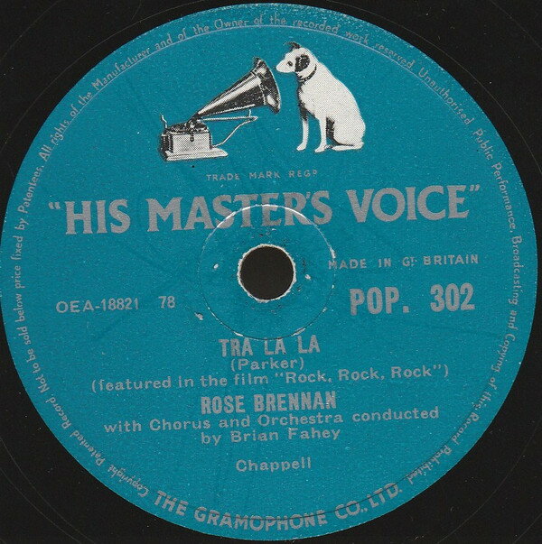 【中古】英78RPM/SP Rose Brennan Tra La La / Without Love POP302 HIS MASTERS VOICE /00500