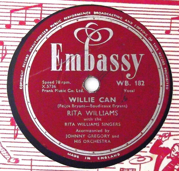 【中古】英78RPM/SP Rita Williams, Rita Williams S Willie Can / No Other Love WB182 EMBASSY /00500