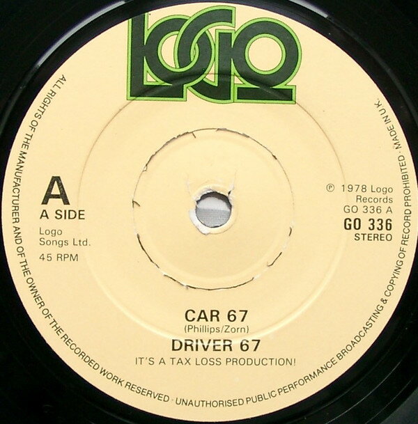 Artist Name: K - 【中古】英7” Driver 67 Car 67 GO336 Logo /00080