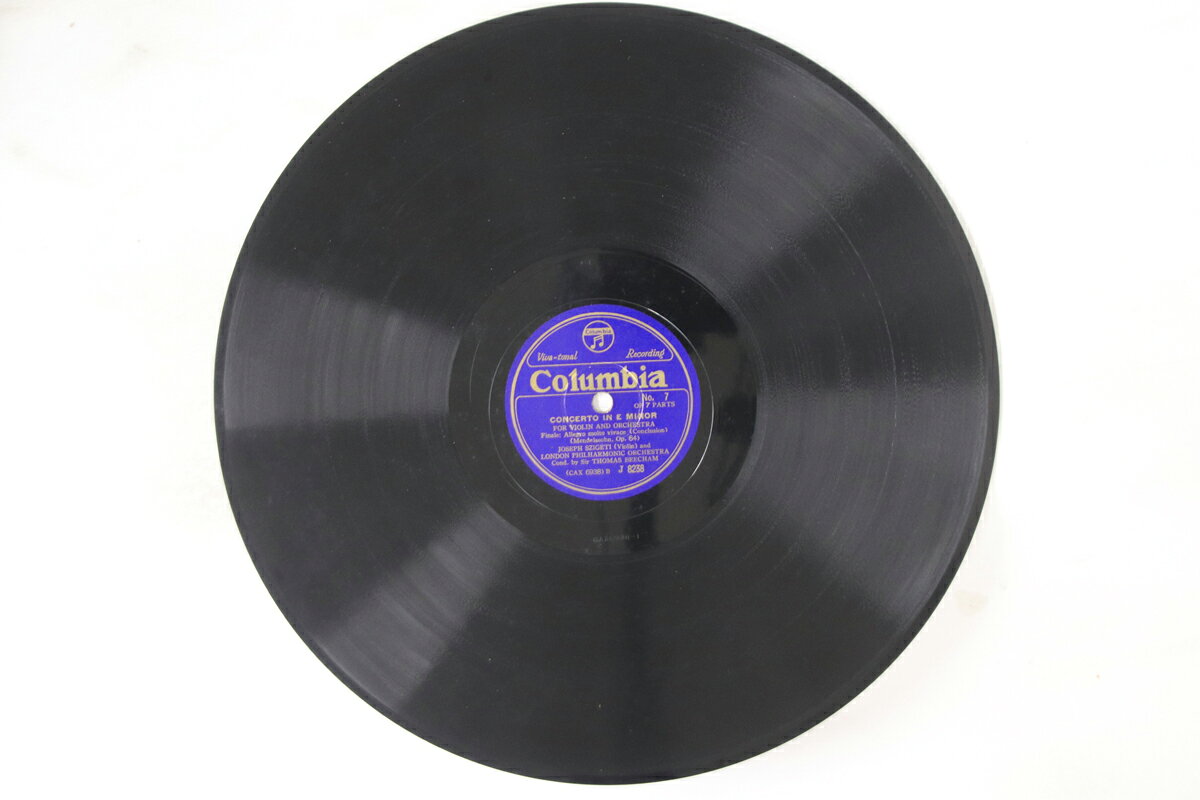 78RPM/SP Joseph Szigeti, London Philharmonic Orch J8238 COLUMBIA 12” Japan /00500