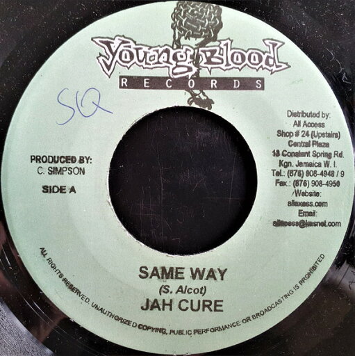 【中古】ジャマイカ7” Jah Cure Same Way NONE Young Blood Records /00080 【中古】ジャマイカ7” Jah Cure Same Way NONE Young Blood Records /00080