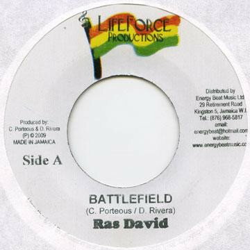 【中古】ジャマイカ7” Ras David Battlefield NONE Lifeforce Production /00080