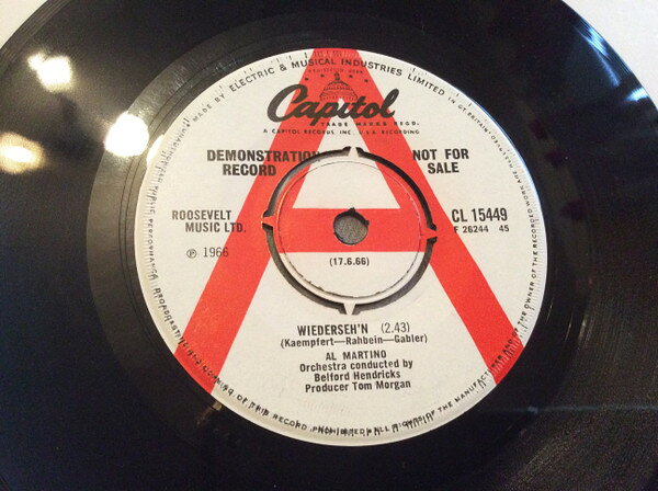 【中古】英7” Al Martino Wiedersehn CL15449 Capitol Records プロモ /00080