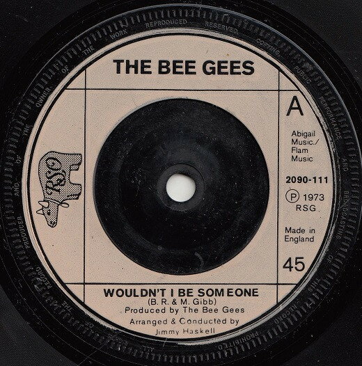 【中古】英7” Bee Gees Wouldnt I Be Someone 2090111 RSO /00080