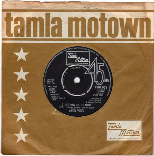 【中古】英7” Four Tops 7-Rooms Of Gloom / If I Were A Carpenter TMG958 Tamla Motown /00080 【中古】英7” Four Tops 7-Rooms Of Gloom / If I Were A Carpenter TMG958 Tamla Motown /00080
